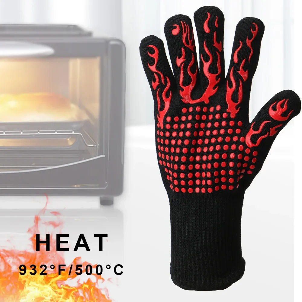 Oven Mitt Silicone - Luvas retardadoras de chamas antiderrapantes para