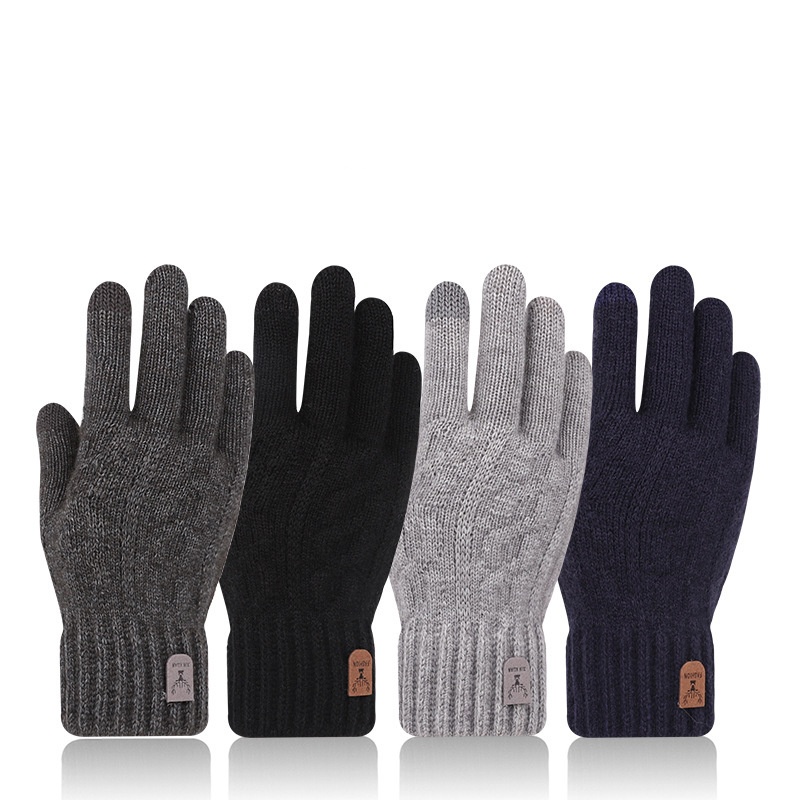 Wool Glove Lined - Luvas masculinas de inverno quentes de